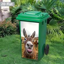 1 buah Stiker Tempat Sampah Datar 2D Perekat Diri, Stiker Tempat Sampah Keledai Lucu, Stiker Hewan Ternak Konyol, Dekorasi Tempat Sampah Luar Ruangan Tahan Air, Dekorasi DIY Halaman yang Lucu, Bahan PVC, Mudah Dikupas dan Ditempel, Stiker Seni Datar, Penyimpanan Dapur - A - View 11