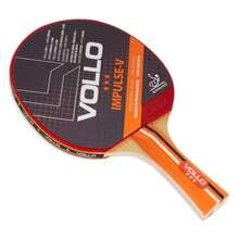 Raquete de Ping Pong Profissional Impulse V Cabo Côncavo Lâmina 6,6mm Vollo - Vermelho - Visão 7