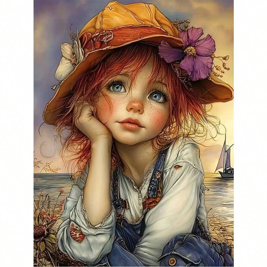 1 قطعة مجموعة رسم الماس الأكريليك 5D بنمط الفتاة الجميلة، مناسبة للمبتدئين البالغين في فن الفسيفساء الماسي DIY، رسم ماسي يدوي كامل الثقب بتصميم ذاتي، قابل للتطبيق في غرفة المعيشة والنوم والمكتب كديكور جداري معلق، هدية ديكور منزلي مفاجئة للعائلة والأصدقاء، بدون إطار [30*40 سم/11.8*15.7 بوصة][40*50 سم/15.7*19.7 بوصة] - بدون إطار - مشاهدة 1
