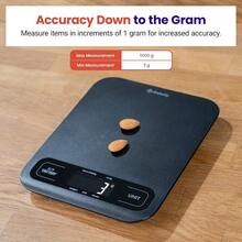 Food Kitchen Scale, Digital Mechanical Weighing Scale, Grams And Ounces Weight Loss, Baking, Cooking, Keto And Meal Prep, Large, Matte Black - 黑色 - 查看 2