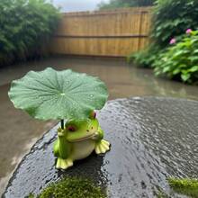 1个可爱的小青蛙雨伞树脂摆件，适合手绘装饰庭院、花园、客厅、花盆和办公桌，是圣诞节和感恩节的完美礼物。 - 新款 - 查看 5