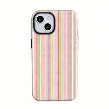 Funda para teléfono con estampado de rayas, compatible con fundas  y Apple. Fabricada en TPU, ofrece un tacto agradable y protección contra golpes y caídas. Un regalo ideal para amigos y familiares. - Blanco - Ver 2