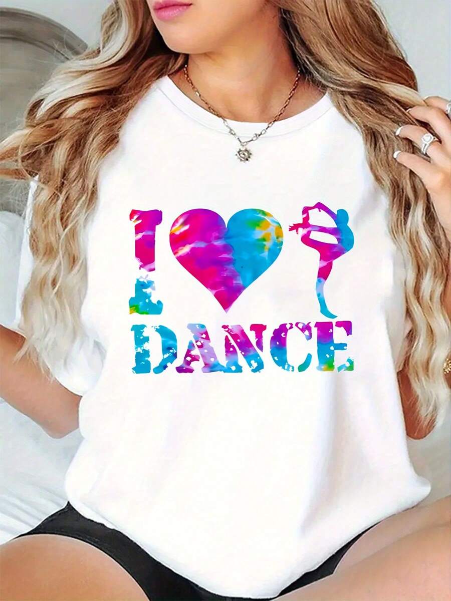 Women's T-Shirt For Spring And Summer - 白色 - 查看 1