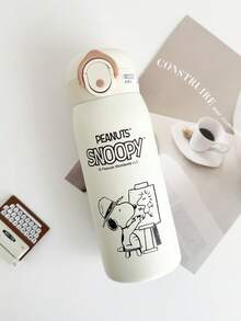 1個 SNOOPY 420ml 不鏽鋼真空保溫水瓶附茶葉濾網，極簡設計，適合戶外與車用攜帶 - 彩色 - 查看 5