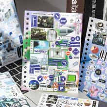 Nostalgic Notebook Spiral Stickers, INS Style All-Match Pattern Scrapbooking Decorative Stickers, Versatile Marking Stickers School Supplies - 1 Set - View 7