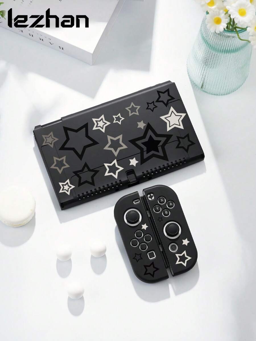 1个星形图案保护壳/透明闪光保护壳,兼容Switch 2/Switch NS/Switch OLED/Lite,Switch主机配件齐全,包含收纳袋、卡槽底座,是送给Switch玩家的最佳礼物。 - 彩色 - 查看 1