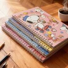 SNOOPY 1 Book Cute Color  Notebook Ins High Beauty A5 Coil Notebook Limited Edition, The Perfect Small Gift For Fans, Family, And Friends, A Daily Good Item[Stochastic Style] - Multicolor - View 3