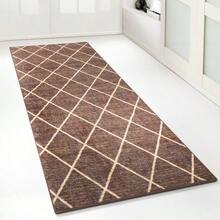 Runner de Sol Cosenza – Design Moderne Diamant & Artisanat Premium – Dos Anti-Dérapant en Gel – Disponible en 4 Couleurs et Tailles Variées - Beige - Übersicht 7