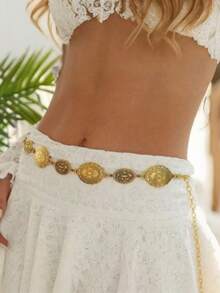 New Waist Chain Vintage Decorative Metal Chain Fashion Accessory Dress Hollow Versatile - Multicolor - View 2