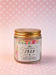 Candy Jar Candle, Personalized Birth Year Candy Scented Candle, 1985-2005 All Years Covered Vintage Jar Candle, Sweet Fragrant Decor, Retro Nostalgic Home Decor, Soothing Aroma, Atmosphere-Enhancing Item, Suitable For Men, Women, Couples Birthday, Holiday Gifts And Commemorative Occasion Decor, Also Suitable For Car, Home, Office, Travel, Gym And Event Occasions. Perfect Gift For Friends And Family - Multiple Styles - View 10