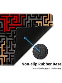 Geometric Maze E-Sports Game Mouse Pad, Suitable For Home Office Work, Computer Keyboard Laptop Expansion Pad, Large Table Pad With Non-Slip Rubber Base Edge Stitching Desktop Decoration - View 9