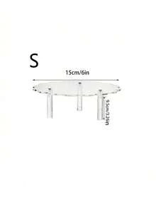 1pc/4pcs Acrylic Round Cake Stand, Party/Birthday Dessert Display Stand, Transparent Crystal Display Stand - Clear - View 13