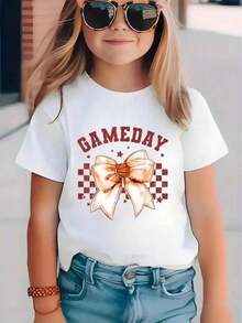 Baseball, Basketball, And American Football Graphic T-Shirt For Boys And Girls, Game Day, Sizes 3Y-13Y, E642803 Gift For Kids - 軍綠色 - 查看 4