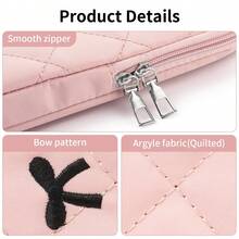 Diamond Pattern Protective Sleeve For 11-15.6 Inch Tablets, Cute Style, Compatible With Pro 13 M4 & Air 13 M3 M2, Pro 12.9 M2 M1 6/5th Gen, Suitable For Tablets, Laptops, Books - View 7