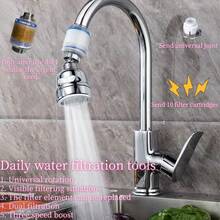 1 Faucet Filter With 10pcs/20pcs Replacement Filters, Multi-Layer Water Purifier To Improve Water Quality, 1 Unit + 10pcs/20pcs Filters Combo With Multi-Function Installation Adapters Fit Most Faucets - View 2