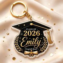 Personalized Senior 2026 Acrylic Keychain, Custom Name Graduation Gift, Class Of 2026 Keepsake For Her - Multicolor - View 7