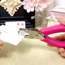 1.5/3/6mm Rose Red Rubber Sleeve Round Hole Puncher, Silver Round Hole Punching Machine, Suitable For Crafts, Labels, Tickets, Round Paper Punching, Applicable For Home, Office, School - Rose Red Rubber Sleeve Hole Punch - View 8