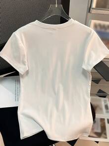 Women's T-Shirt For Spring And Summer - White - View 4