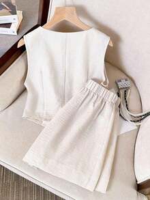 Two-Piece Set For Women For Everyday Wear - Apricot - View 2