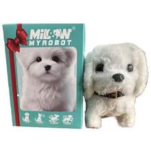 Perro robot de peluche simulado que mueve la cola, camina y ladra, juguete interactivo para mascotas, regalo de cumpleaños para niños. - Estilo 4 - Ver 7