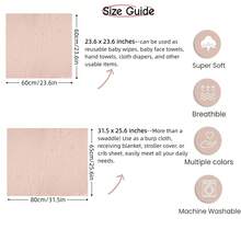 Khăn quấn muslin cho trẻ sơ sinh, yếm thấm nước dãi unisex, chăn đa năng có thể dùng làm yếm thấm nước dãi, khăn lau miệng, khăn phủ xe đẩy, khăn phủ ghế ô tô, phù hợp cho cả bé trai và bé gái, thoáng khí và thân thiện với da, vật dụng thiết yếu cho trẻ sơ sinh, quà tặng tuyệt vời. - Nhiều màu - Xem 3