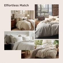 Bedsure White Duvet Cover Size - 3 Pieces Prewashed Cotton-Like Polyester Soft Bedding Set, Includes 1 Duvet Cover 90x90 Inches With Zipper Closure 2 Pillow Shams, Comforter Not Included - 00 - 白色(不含被子) - 查看 8