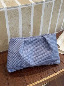 简约休闲新款韩版信封手拿包，女士款 - 藍色 - 查看 12