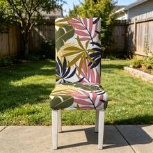 1/2/4/6pcs Printed Chair Covers, Dining Chair Seat Protector, Suitable For Home Or Party, All Season Use - Multicolor - View 9