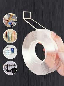 1/5/10m Cinta Nano, Cinta Nano Doble Cara Fuerte e Impermeable, Adhesión Súper Fuerte, Reutilizable, Multifuncional, Adecuada para Pegatinas de Pared, Cocina, Baño, Exterior, Manualidades DIY y Uso Diario en el Hogar, Decoración del Hogar, Suministros para Fiestas Festivas, Suministros para Dormitorios, Halloween, Navidad - Multicolor - Ver 3