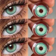 New York Green  Little Devil Eye Contact - Moisturizes And Daily Wear, Enhances Your Appearance On Holidays And Birthdays, Cheap, Valentine's Day, Cheap Goods, Travel, Travel Essentials, Room Decoration, Valentine's Day Gifts, Cheap Things, Rooms, Vacation Essentials, Women's Gifts, Bedrooms, Valentine's Day Supplies, 99 Cents - Green - View 1