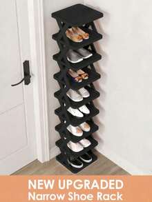 Estantería para zapatos plegable en forma de X multicolor, estantería para zapatos de varias capas para espacios estrechos, estantería para zapatos para el hogar, dormitorio y entrada, esencial para alquiler, herramienta de almacenamiento, organizador de almacenamiento de zapatos independiente DIY, adecuado para uso en la entrada, esencial para la vuelta a la escuela y la mudanza - Multicolor - Ver 2