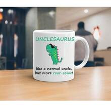 [Envío en 24 horas dentro de México]Taza con doble impresión Unclesaurus - Taza de café de dinosaurio interesante - Regalo genial para un tío - 1 - Ver 2