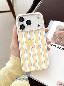 1pc Fashionable Duck Pattern Milky White Liquid Large Hole Lens Shockproof Anti-Fingerprint Phone Case Compatible With IPhone 17/16/16Pro/16Plus/15/15ProMax/15Pro/11/12/13/14ProMax/11Pro/11ProMax/12Pro/12ProMax/13Pro/13ProMax/14Pro/14ProMax, Soft Case With Elegant Touch - Multicolor - View 4