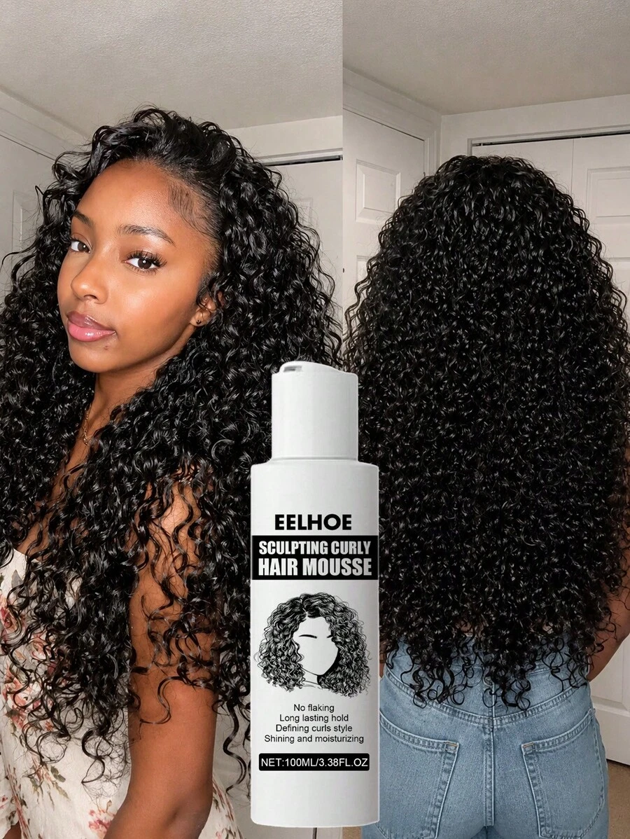 Curl Defining Hair Mousse, Moisturizing Styling Foam For Curly Hair, Volume, Long-Lasting Hold, No Flaking & Shiny Bouncy Curls, 100ml - Tạo kiểu tóc xoăn - Xem 1