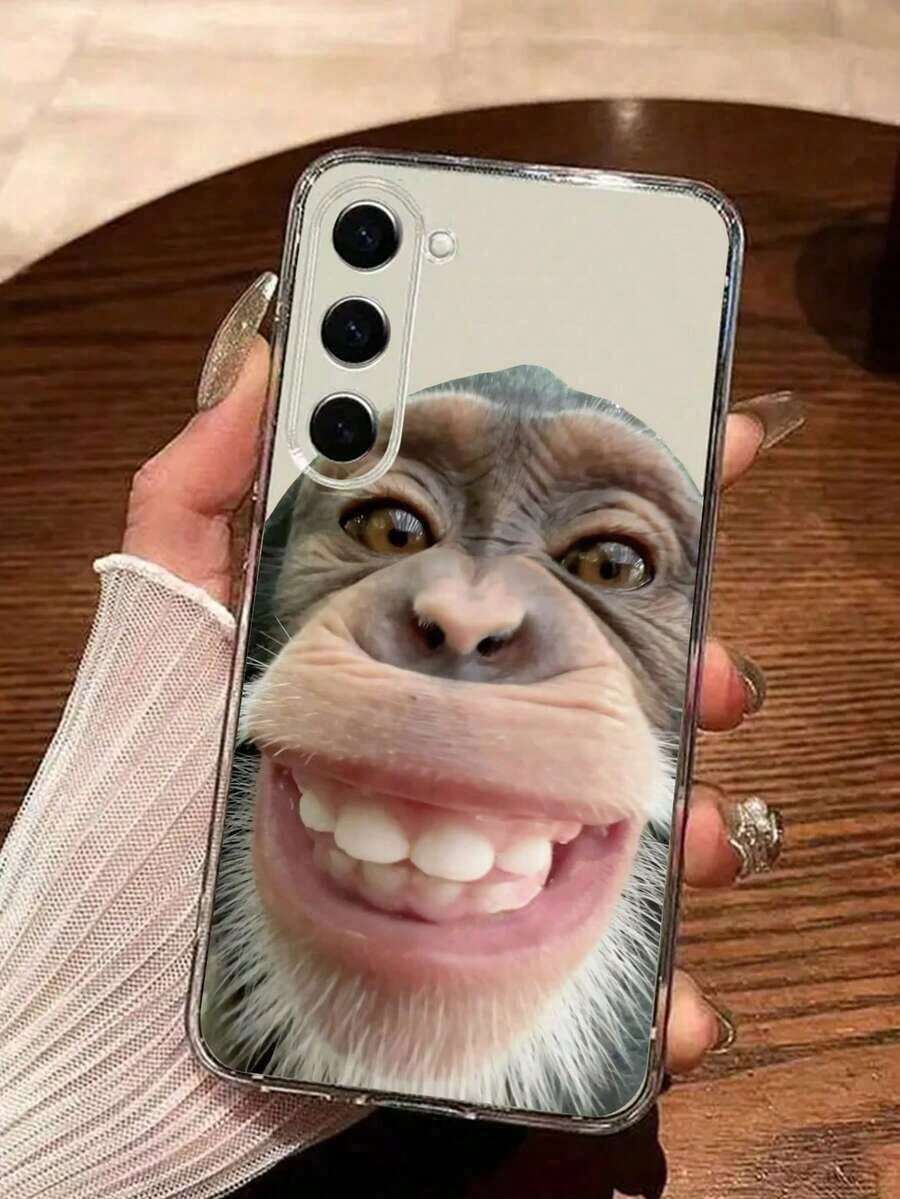 Funny And Ugly Monkey-Painted Phone Case, Shockproof And Transparent, Compatible With IPhone 16/11/16pro/16plus/16promax/16e/15Promax/13/14/12/XS/XR/7G/8P, Compatible With Samsung Galaxy 11/12Pro/12/12X/13Pro/14Pro/15Pro, Compatible With Redmi 10/9/Note9/12c/Note11pro/Note8Pro, Waterproof, Shockproof And Scratch-Resistant, International Version, Spring Birthday Gift - 款式 2(1 件) - 查看 1