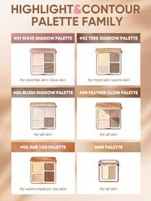 JUDYDOLL 9g 2-In-1 Highlighter & Contour Palette, Matte & Shimmer Blush Palette, Suitable For Beginners, Self-Use And Gifting, Can Be Used For Party, Date, Wedding And Other Occasions - #04 - View 7