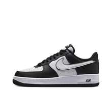 Nike Air Force 1 "Panda" Leder Freizeitschuhe mit Dämpfung, Low-Top, Unisex, Weiß/Schwarz - Schwarz und Weiss - Übersicht 16