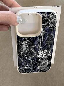 Dark Gothic Metal Artwork. This Stylish Phone Case Is Compatible With Samsung, Apple, , , , Transsion, ,  And Honor. Made Of TPU Silicone, It Offers Shock And Drop Protection And A Superior Feel. It's An Ideal Gift For Family, Friends, And Loved Ones, And A Perfect Choice For Valentines Day And Year's Gift. - 白色CZ44 - 查看 5