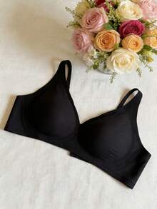 2pcs/Set Sexy V-Neck Women's Bras, Comfortable Fashion Minimalist Wireless Soft Support Sports Bras - Multicolor - View 4