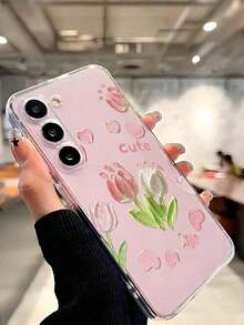1 Piece Soft Phone Case With Minimalist Tulip And Star Pattern, Compatible With Huawei Honor, , Galaxy A04e/12/A13/A14/A34/A50/A52/A53/A54/S21/S22/S23/S24/S25/S25Ultra/S25FE/S26/S26 PLUS/S26 ULTRA/S26 EDGE, 6A/7A/8A, 12T/13T/15T/15T Pro - 款式 8(1 件) - 查看 7