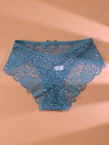 3pcs/Set Women's Low Waist Lace Sexy Thong Panties - Multicolor - View 5