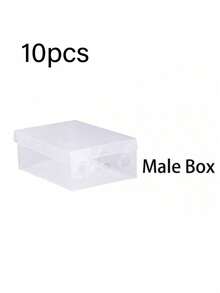 10pcs Foldable Transparent Plastic Shoe Boxes - Waterproof Dustproof Stackable Plastic Storage Boxes Suitable For Shoes, Sneakers, High Heels, Clothes And Other Items - Foldable Durable Containers Suitable For Wardrobe Apartment Small Space Dormitory Bedroom - View 17