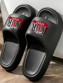 All-Season New Fashion Minimalist Niche Unisex Home Slippers, Versatile For Daily Casual Wear. Thick Sole, Breathable, Soft And Comfortable. Bathroom Specific, | Super Cushioning | Suitable For Beach/Outdoor Streets/Indoor Bedroom, Bathroom, Etc. [Recommended To Buy One Size Larger For A More Comfortable Wearing Experience.] - Black - View 6