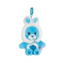 官方 Care Bears 絨毛鑰匙圈 兔子版 15cm 毛茸茸兔子連帽娃娃吊飾，包包鑰匙圈，適合粉絲與收藏家的可愛包飾 - 彩色 - 查看 10