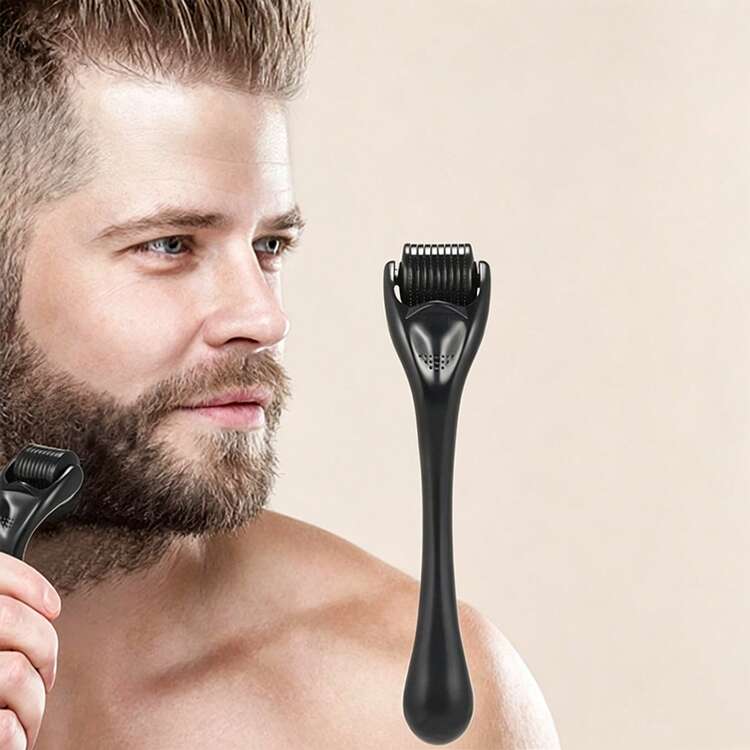 1 cây con lăn vi kim chăm sóc da mùa xuân & mùa hè, dụng cụ massage chăm sóc da tại nhà, thiết kế con lăn mịn giúp định hình khuôn mặt nhẹ nhàng, hỗ trợ cải thiện khả năng hấp thụ các sản phẩm chăm sóc da, vận hành đơn giản, phù hợp với đường cong khuôn mặt & cổ, thích hợp cho chăm sóc da tại nhà, truyền tinh chất, trẻ hóa da mùa xuân & mùa hè, dễ dàng nâng cao hiệu quả chăm sóc da, tạm biệt những rắc rối chăm sóc da không hiệu quả, vật dụng chăm sóc da gia đình thiết thực - màu đen - Xem 5