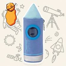 2pcs Rocket Shaped Large Capacity Pencil Case, Oxford Cloth Student Pencil Pouch, Back To School - Multicolor - View 4