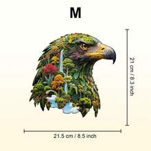 1PC Forest Impression Wooden Asymmetric Puzzle, Animal-Shaped 2D Jigsaw Toy For Kids And Adults. Educational Game, Great Gift For Party, Holiday, Christmas And Birthday. Unique Magical Desktop Decor & Creative Wooden Puzzle Present - Multicolor - View 13