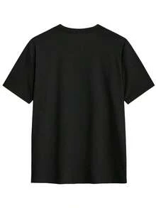 Nueva Camiseta de Manga Corta para Hombre 2026 con Diseño de León de Judá y Cruz Cristiana - Negro - Ver 3