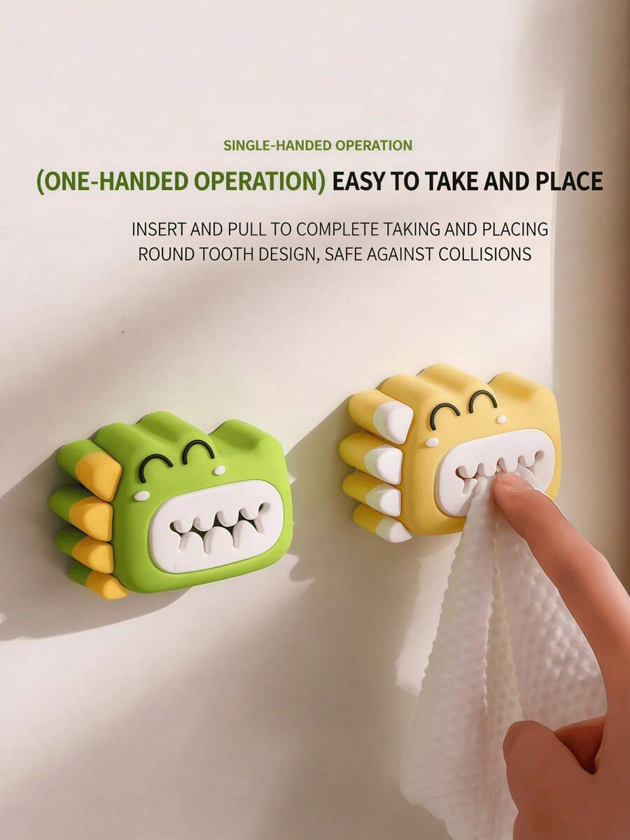Toallero adhesivo sin taladro para montaje en pared, soporte de toalla de baño de acero inoxidable con clip, gancho de almacenamiento de toalla facial sin perforación, organizador de espacio pequeño para baño, accesorios de baño para el hogar - Ver 1