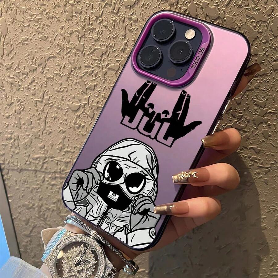 New Fashionable Phone Case With Rapper Design Jul For IPhone 17 16e 16 15 14 13 12 11 Mini Pro Max X XR 8 7 Air Plus, Shockproof, With Matte Back - CYZ-CC251010Y3 - 查看 1